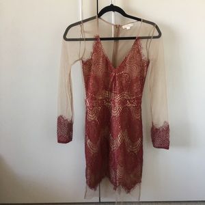 Lace fishnet dress similar to For Love and Lemons